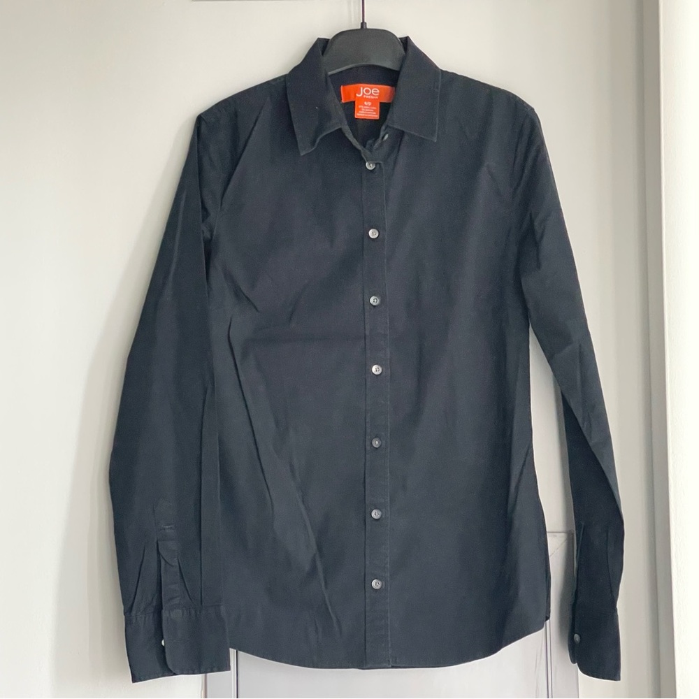 💗 JOE FRESH Black Button Down Long Sleeve Shirt